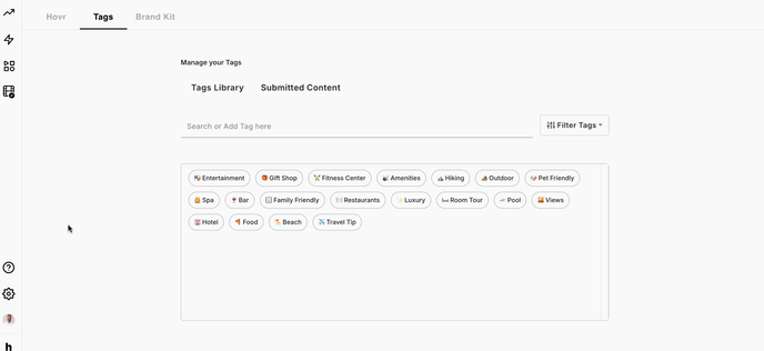 Navigating to Tags Manager